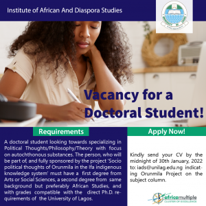 Vacancy for Doctoral Student Position